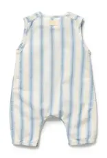 Wilson & Frenchie Wilson and Frenchy Deep Blue Stripe Organic Growsuit