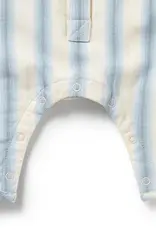 Wilson & Frenchie Wilson and Frenchy Deep Blue Stripe Organic Growsuit