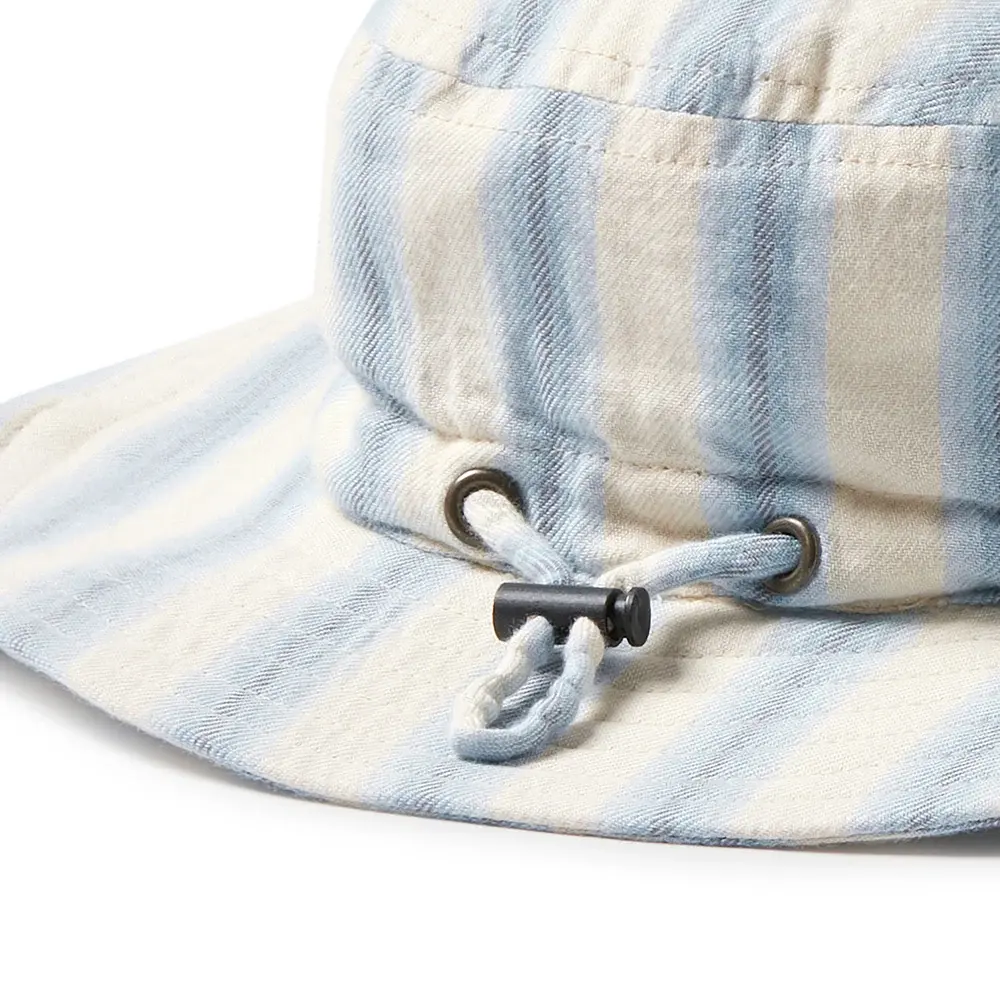 Wilson & Frenchie Wilson and Frenchy Deep Blue Stripe Organic Sun Hat