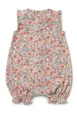 Wilson & Frenchy Wilson and Frenchy Summer Bloom Organic Ruffle Zipsuit