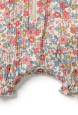 Wilson & Frenchie Wilson and Frenchy Summer Bloom Organic Ruffle Zipsuit