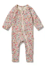 Wilson & Frenchie Wilson and Frenchy Summer Bloom Organic Zipsuit with Feet