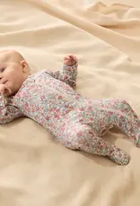 Wilson & Frenchie Wilson and Frenchy Summer Bloom Organic Zipsuit with Feet