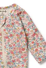Wilson & Frenchie Wilson and Frenchy Summer Bloom Organic Zipsuit with Feet