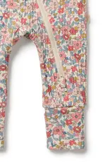 Wilson & Frenchie Wilson and Frenchy Summer Bloom Organic Zipsuit with Feet