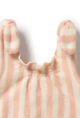 Wilson & Frenchie Wilson and Frenchy Strawberry Wave Organic Terry Tie Playsuit