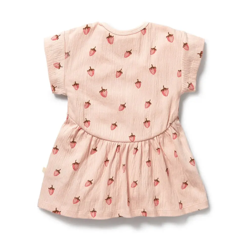 Wilson & Frenchie Wilson and Frenchy Strawberry Kisses Organic Dress