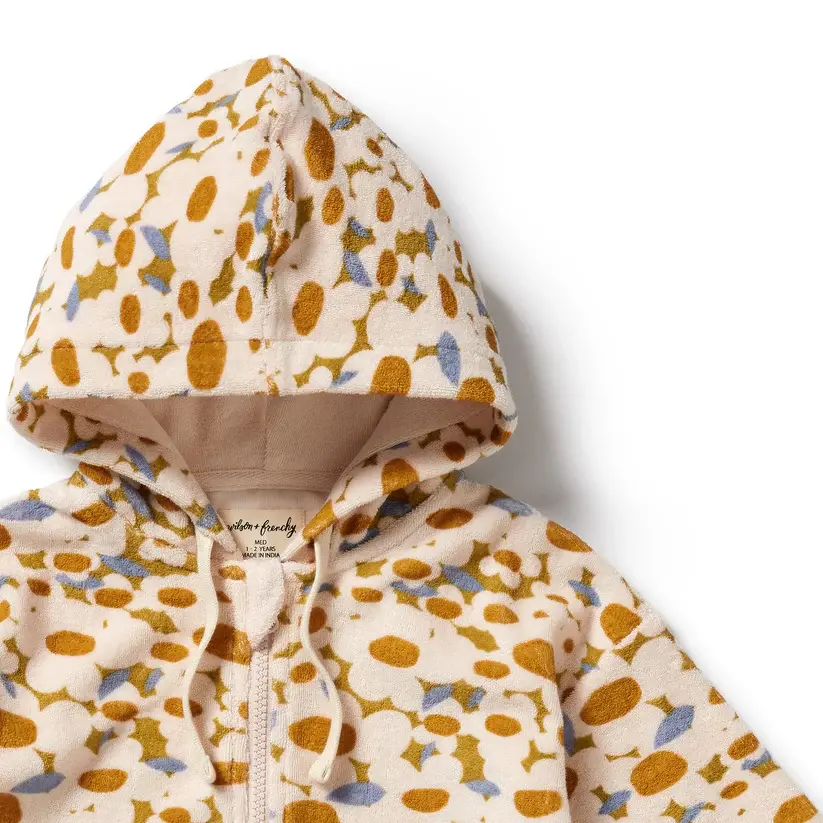 Wilson & Frenchie Wilson and Frenchy Flower Burst Organic Terry Hooded Towel
