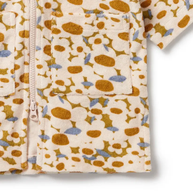 Wilson & Frenchie Wilson and Frenchy Flower Burst Organic Terry Hooded Towel