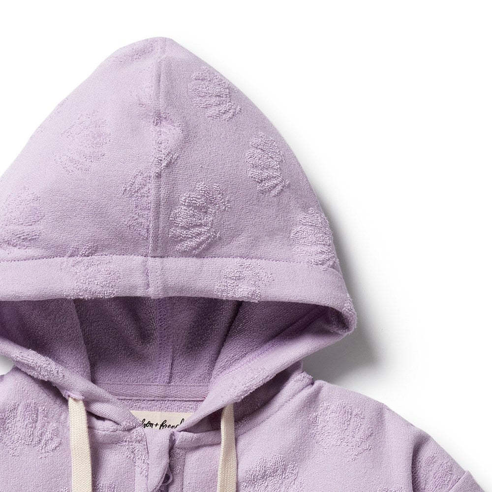 Wilson & Frenchie Wilson and Frenchy Lavender Shells Organic Terry Hooded Towel