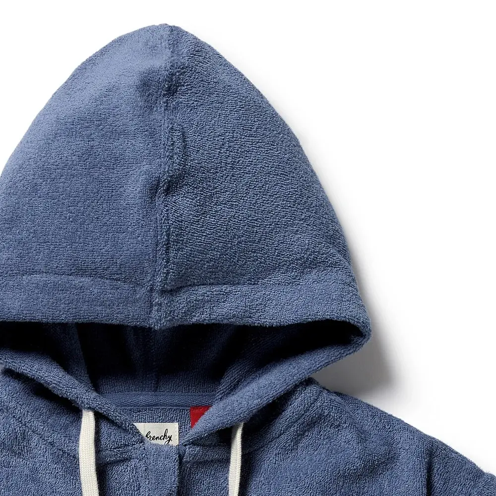 Wilson & Frenchie Wilson and Frenchy Deep Blue Organic Terry Hooded Towel