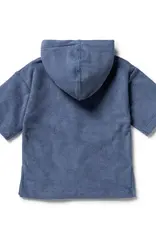 Wilson & Frenchie Wilson and Frenchy Deep Blue Organic Terry Hooded Towel