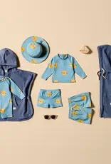 Wilson & Frenchie Wilson and Frenchy Deep Blue Organic Terry Hooded Towel