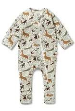 Wilson & Frenchie Wilson and Frenchy Mini Jungle Organic Zipsuit with Feet