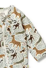 Wilson & Frenchie Wilson and Frenchy Mini Jungle Organic Zipsuit with Feet