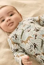 Wilson & Frenchie Wilson and Frenchy Mini Jungle Organic Zipsuit with Feet