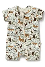 Wilson & Frenchie Wilson and Frenchy Mini Jungle Organic Boyleg Zipsuit