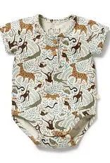 Wilson & Frenchie Wilson and Frenchy Mini Jungle Organic Henley Bodysuit