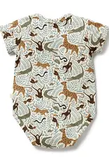 Wilson & Frenchie Wilson and Frenchy Mini Jungle Organic Henley Bodysuit