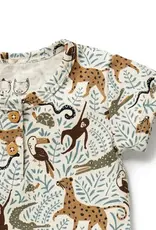 Wilson & Frenchie Wilson and Frenchy Mini Jungle Organic Henley Bodysuit