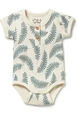 Wilson & Frenchie Wilson and Frenchy Little Fronds Organic Henley Bodysuit