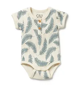 Wilson & Frenchie Wilson and Frenchy Little Fronds Organic Henley Bodysuit
