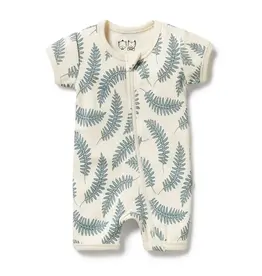 Wilson & Frenchie Wilson and Frenchy Little Fronds Organic Boyleg Zipsuit