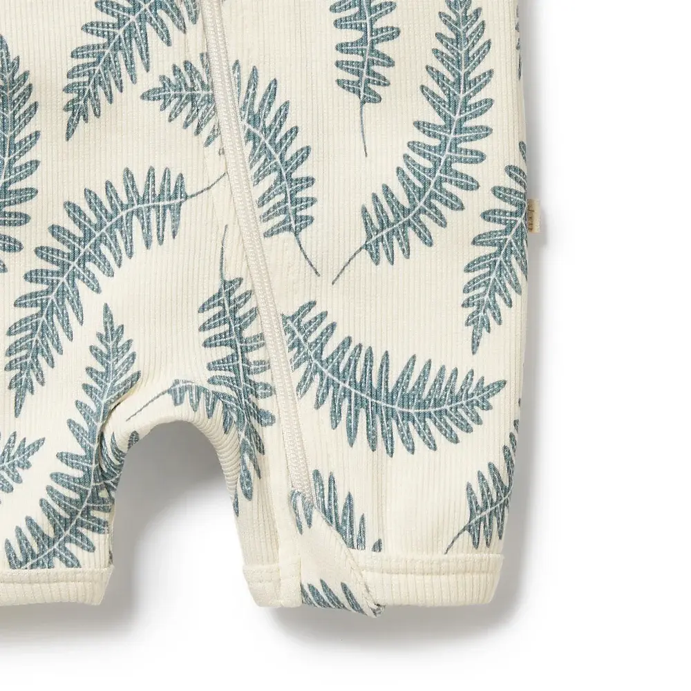 Wilson & Frenchy Wilson and Frenchy Little Fronds Organic Boyleg Zipsuit
