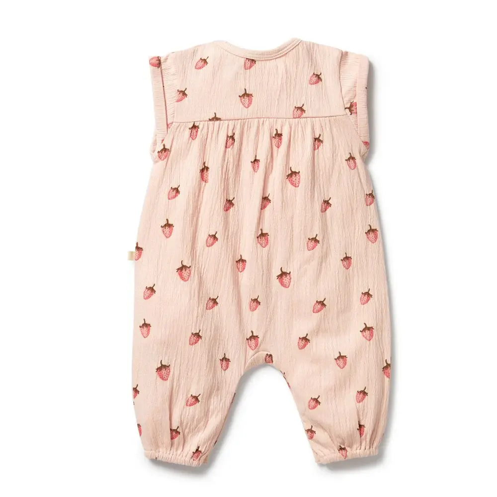 Wilson & Frenchy Wilson and Frenchy Strawberry Kisses Organic Growsuit