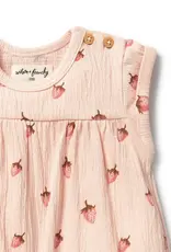 Wilson & Frenchie Wilson and Frenchy Strawberry Kisses Organic Growsuit