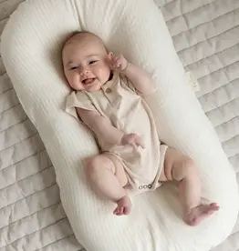 Linen Label Linen Label Baby Lounger Nest + Linen Cover | Stripe Natural