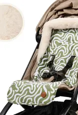 OiOi OiOi Green Squiggle/Fleece Pram Liner