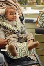 OiOi OiOi Green Squiggle/Fleece Pram Liner