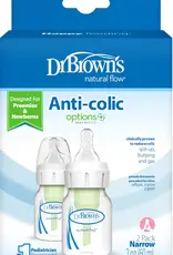 Dr Browns Dr Brown’s 60ml Narrow OPTIONS Bottle/Preemie Teat - 2 Pack  -  Replaces 057