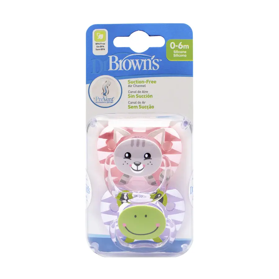 Dr Browns Dr Brown's Prevent Printed Shield Pacifier Stage 1 (2 Pack)