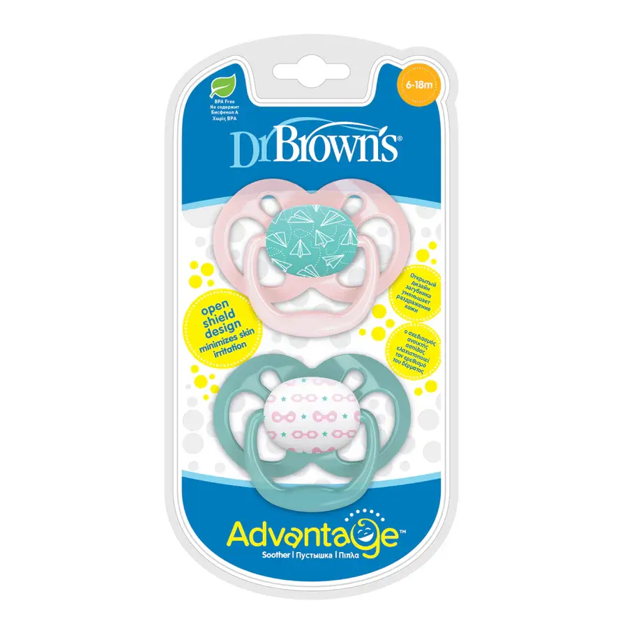 Dr Browns Dr Brown's Advantage Pacifier, Stage 2, 2 Pack