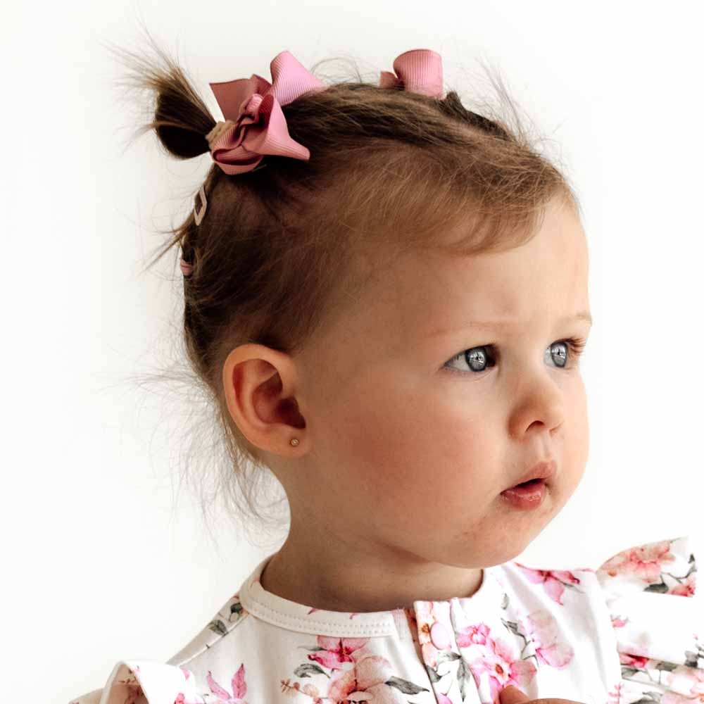 Snuggle Hunny Kids Snuggle Hunny Dusty Pink Piggy Tail Hair Clips - Pair