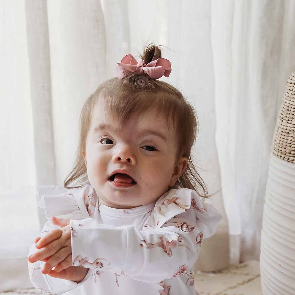 Snuggle Hunny Kids Snuggle Hunny Dusty Pink Piggy Tail Hair Clips - Pair