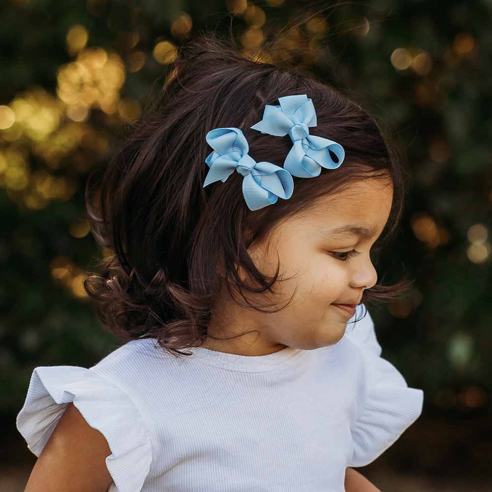 Snuggle Hunny Kids Snuggle Hunny Baby Blue Piggy Tail Hair Clips - Pair