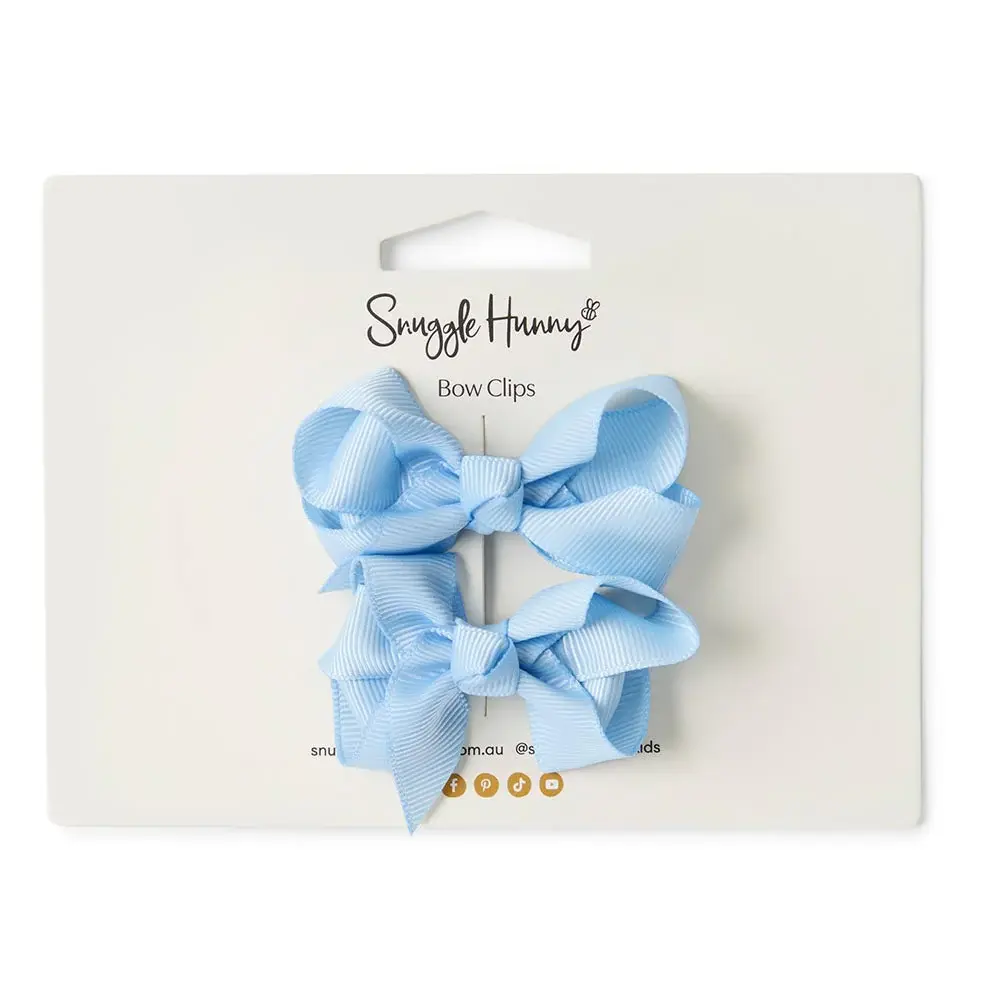 Snuggle Hunny Kids Snuggle Hunny Baby Blue Piggy Tail Hair Clips - Pair