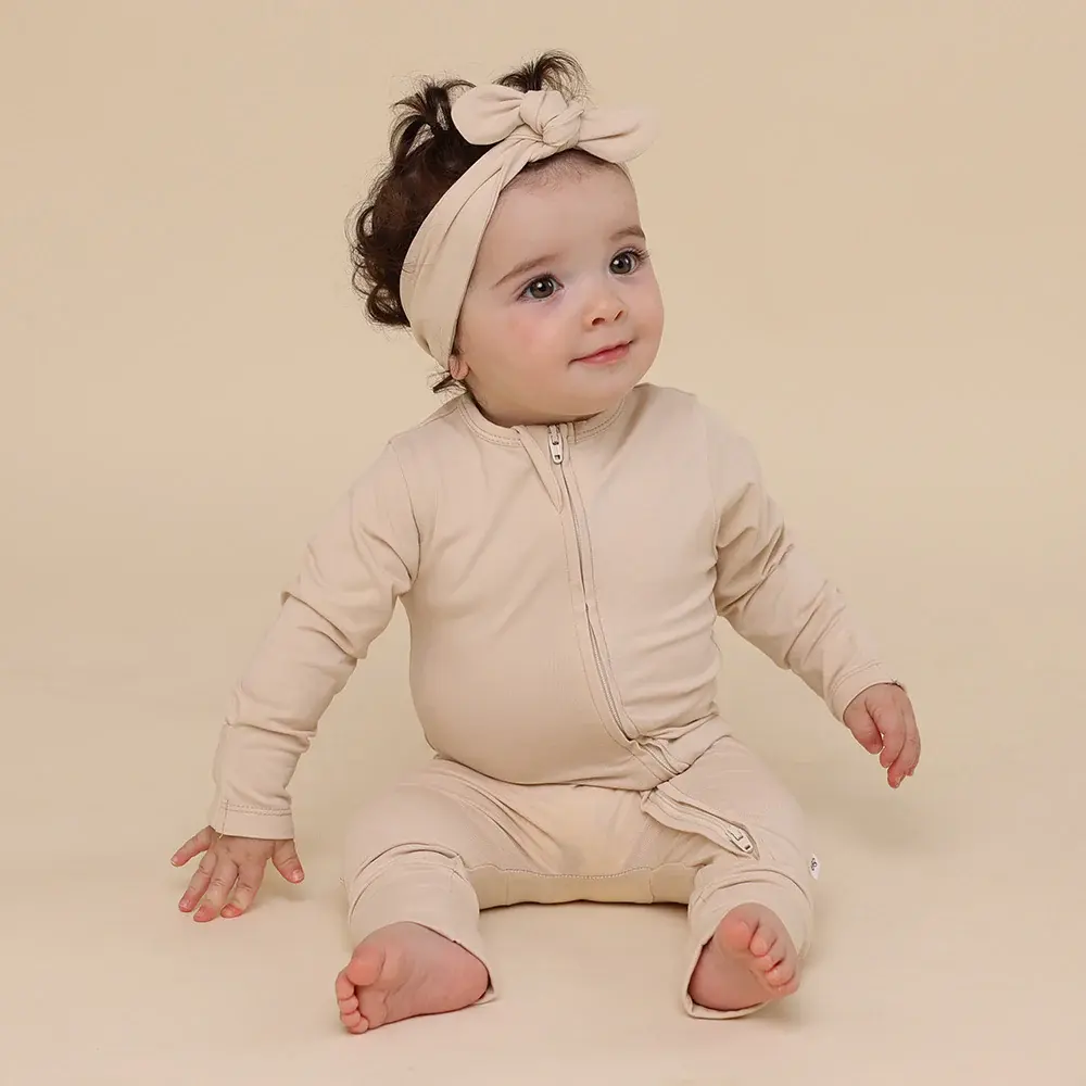 Snuggle Hunny Kids Snuggle Hunny Babyccino Organic Snugglesuit Convertible Romper