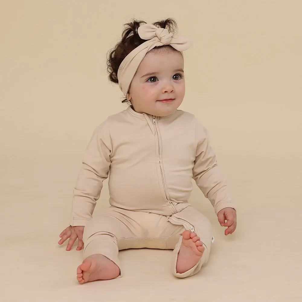 Snuggle Hunny Kids Snuggle Hunny Babyccino Organic Snugglesuit Convertible Romper
