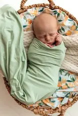 Snuggle Hunny Kids Snuggle Hunny Mint Organic Jersey Wrap & Beanie Set