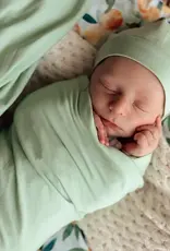 Snuggle Hunny Kids Snuggle Hunny Mint Organic Jersey Wrap & Beanie Set