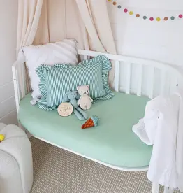 Snuggle Hunny Kids Snuggle Hunny Mint Organic Fitted Cot Sheet