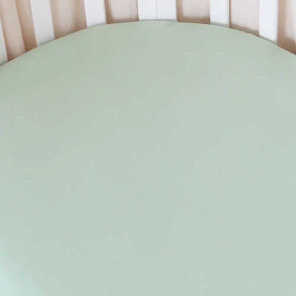 Snuggle Hunny Kids Snuggle Hunny Mint Organic Fitted Cot Sheet