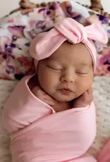 Snuggle Hunny Kids Snuggle Hunny Bubblegum Organic Jersey Wrap & Topknot Set