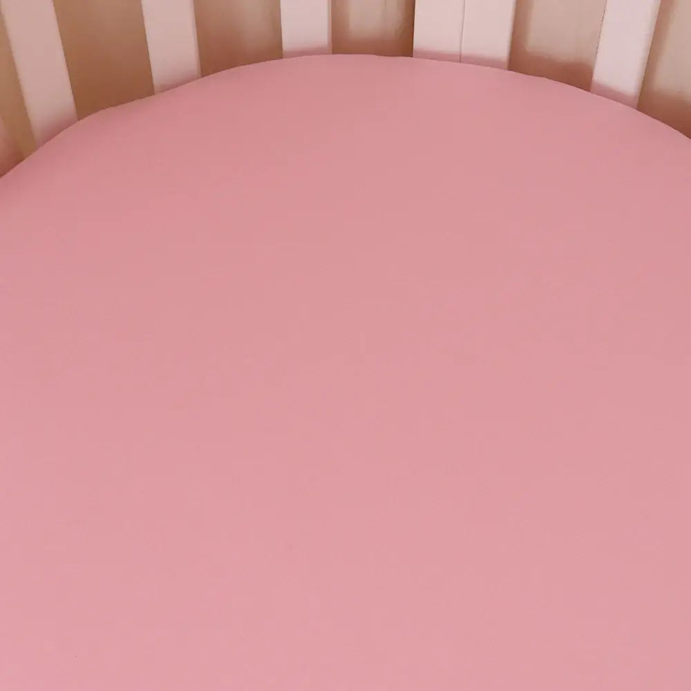 Snuggle Hunny Kids Snuggle Hunny Bubblegum Organic Fitted Cot Sheet