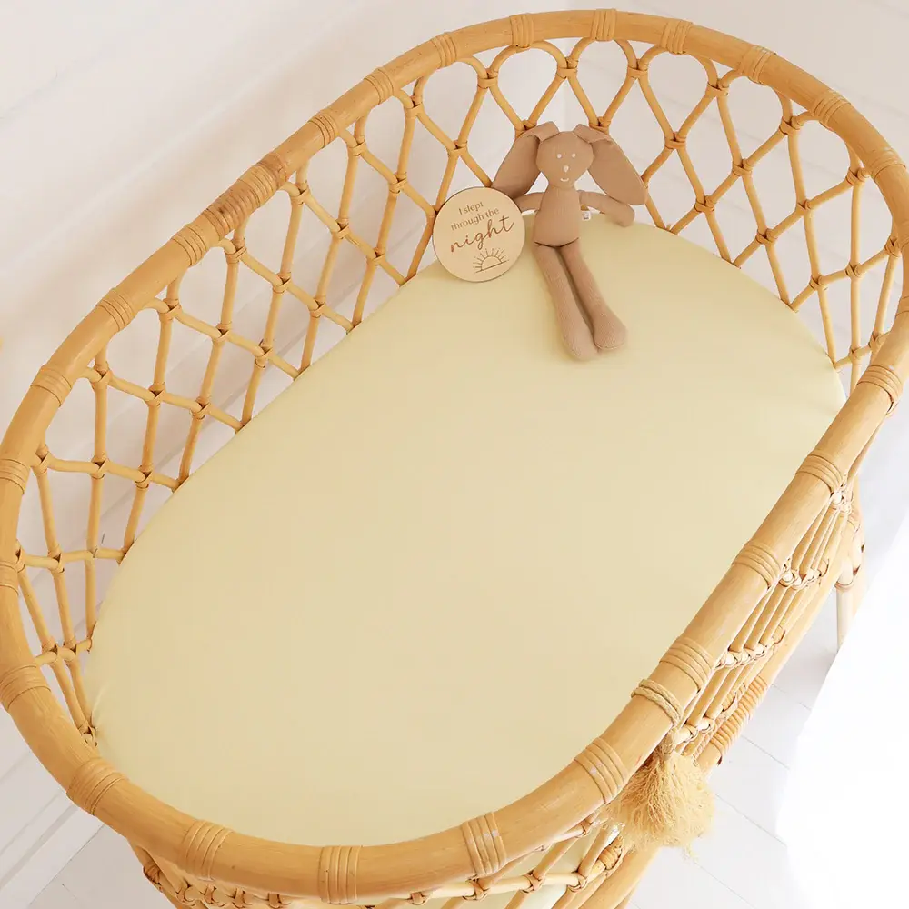 Snuggle Hunny Kids Snuggle Hunny Lemon Sorbet Organic Bassinet Sheet / Change Pad Cover