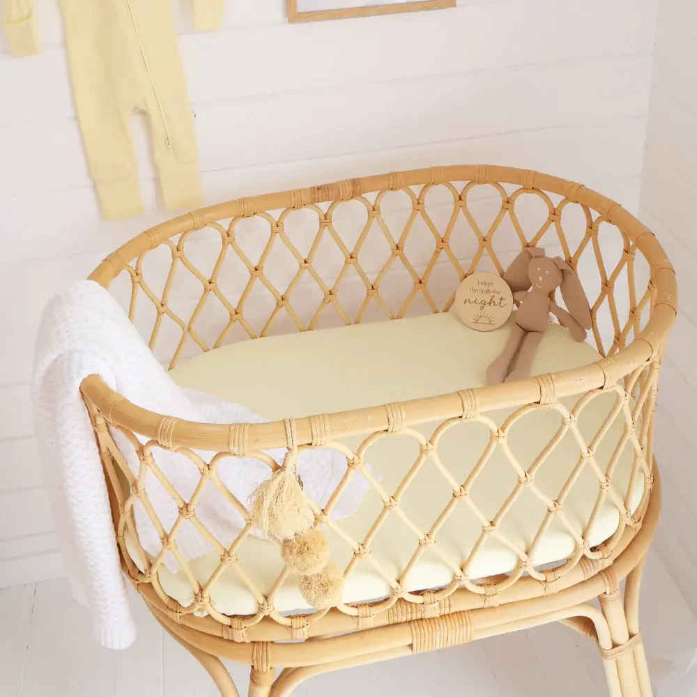 Snuggle Hunny Kids Snuggle Hunny Lemon Sorbet Organic Bassinet Sheet / Change Pad Cover